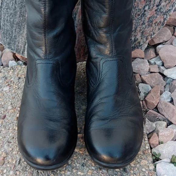 Dansko Darla Tall Black Leather Knee High Boots Womens - Picture 4 of 10